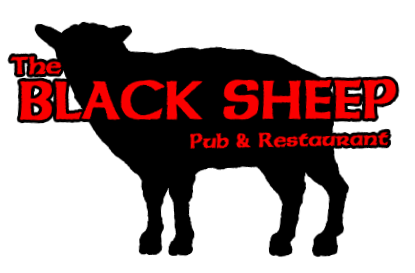 The black sheep pub & restaurant logo.